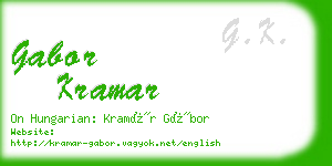 gabor kramar business card